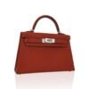 Mini Kelly 20 Bag Sellier Cuivre Chevre Leather with Palladium Hardware