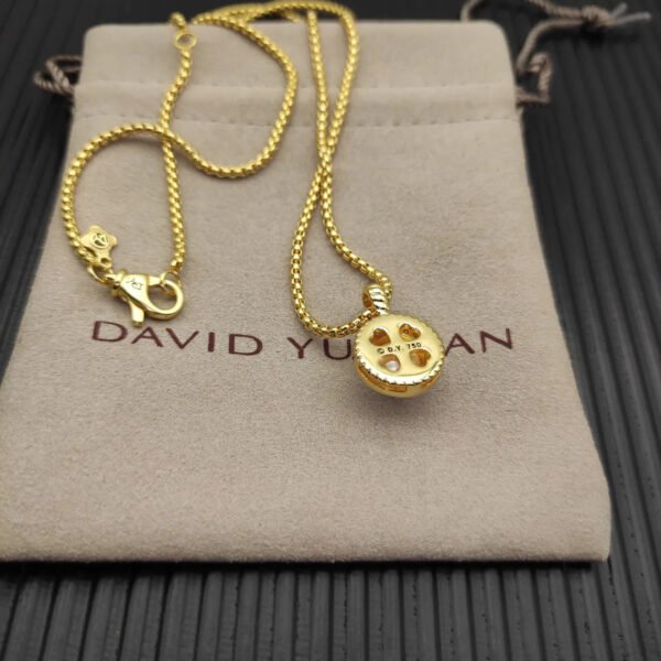 Pearl Classics Cable Halo Amulet 18K Yellow Gold with Diamonds