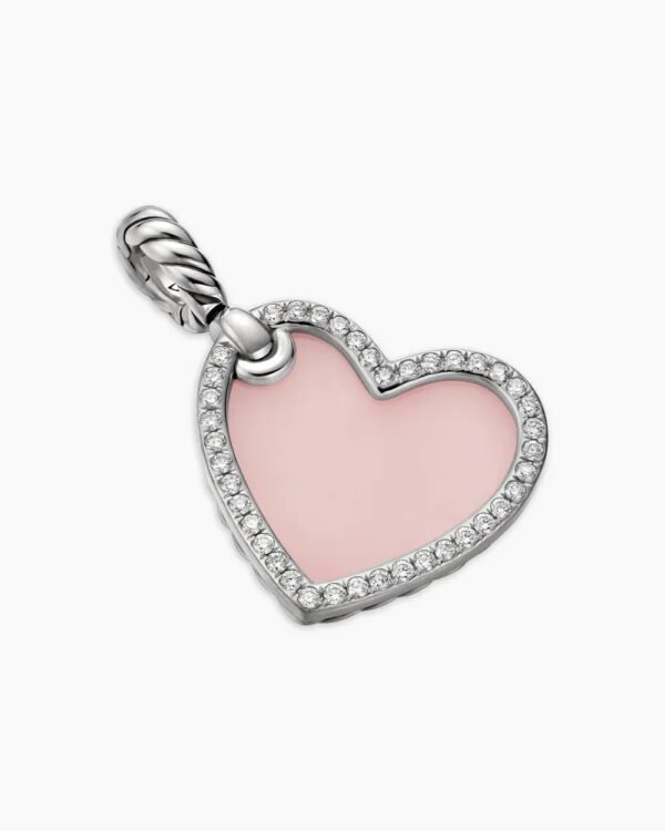 13D8A1A6-77C3-4A2C-4F6C-34FC28EC1286.jpg DY Elements® Heart Amulet Sterling Silver with Pink Opal and Diamonds