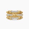 Petite Helena Wrap Three Row Ring 18K Yellow Gold with Diamonds, - 6
