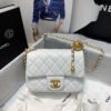 Chanel Mini Flap Bag With CC Ball On Strap White For Women, Women&rsquo;s Handbags, Shoulder And Crossbody Bags 6.7in/17cm AS1786