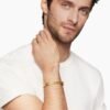 Chevron Cuff Bracelet 18K Yellow Gold, 9mm