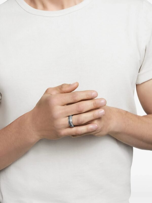 David Yurman sterling silver Cable Inset band ring - 6