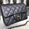 Chanel Mini Flap Bag Caviar Black For Women, Women&rsquo;s Bags, Shoulder And Crossbody Bags 6.7in/17cm A35200