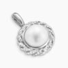 Pearl Classics Cable Halo Amulet Sterling Silver with Diamonds