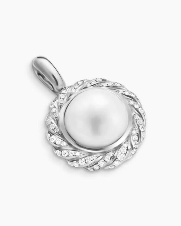 Pearl Classics Cable Halo Amulet Sterling Silver with Diamonds