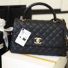 Chanel Large Flap Bag With Top Handle Black For Women, Womens Handbags, Shoulder And Crossbody Bags 11in/28cm A92991