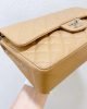 163AF8A0-66AE-B906-A100-FC98CEB1D75D.jpg CHANEL Dark Beige Caviar Medium Classic Double Flap Bag