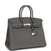 16A61E79-A287-F340-8208-128C9BC19E7C.jpg Birkin 25 Handbag Grey Togo with Gold Hardware