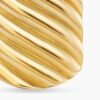 Sculpted Cable Tag 18K Yellow Gold, 42mm
