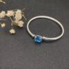 Petite Chatelaine&reg; Bracelet Sterling Silver with Blue Topaz, 3mm - 17 CM