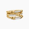 Petite Helena Wrap Three Row Ring 18K Yellow Gold with Diamonds, - 6