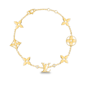 1785122C-3575-B9A8-1E7A-C29D55116B8F.png IDYLLE BLOSSOM MONOGRAM BRACELET, YELLOW GOLD AND DIAMONDS
