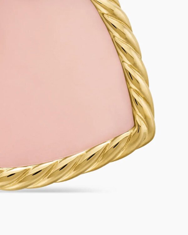 DY Elements&reg; Heart Amulet 18K Yellow Gold with Pink Opal and Diamonds