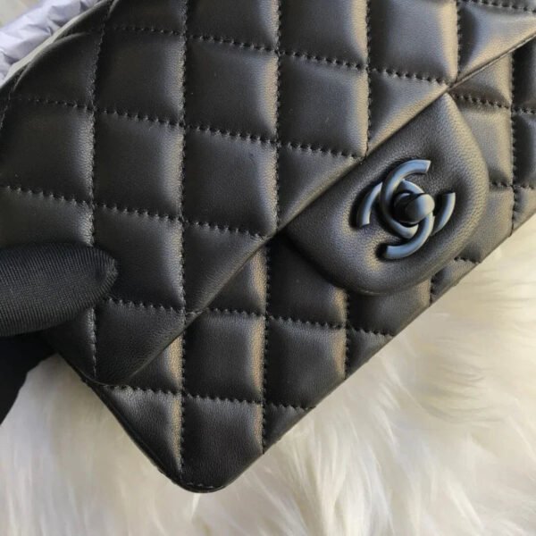 Chanel Lambskin 20Cm Class-Flap Bag 1116 Black