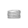 Crossover Wide Diamond Stacked Ring - 6
