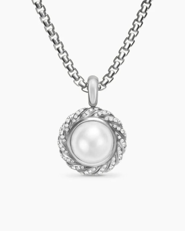 Pearl Classics Cable Halo Amulet Sterling Silver with Diamonds
