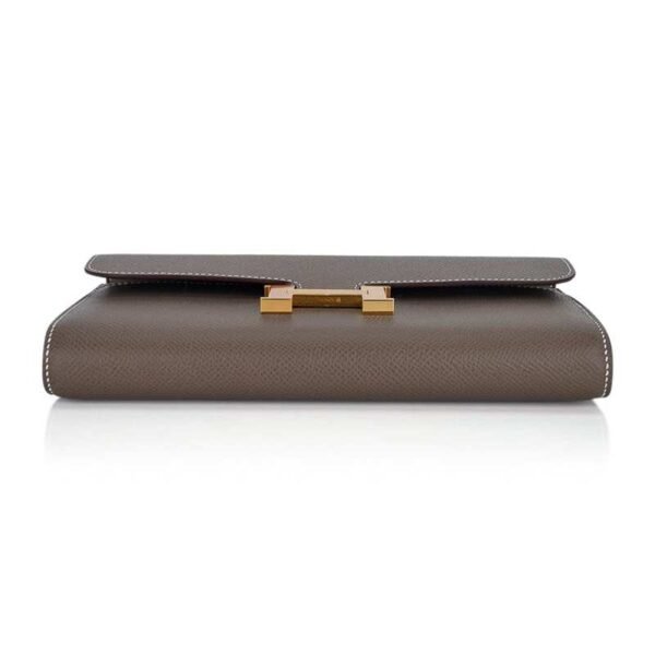 Constance Long To Go Wallet Etoupe Epsom with Gold Hardware