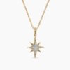 Cable Collectibles&reg; North Star Necklace 18K Yellow Gold with Pave Diamonds, 21.6mm