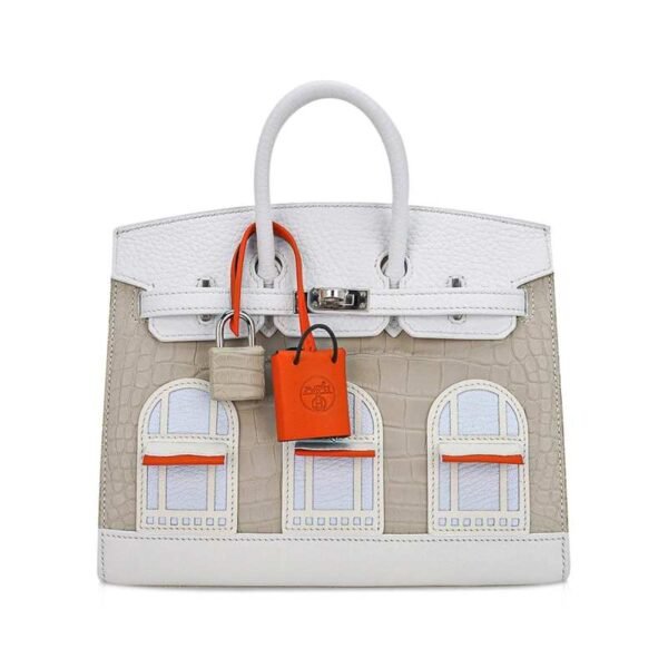 1B1AA2C4-FE1A-F443-0E1F-FA20360E0394.jpg Limited Edition Birkin 20 Faubourg Sellier Bag Neige (Snow) White Matte Alligator