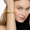 Sculpted Cable Bangle Bracelet 18K Yellow Gold, 6.2mm