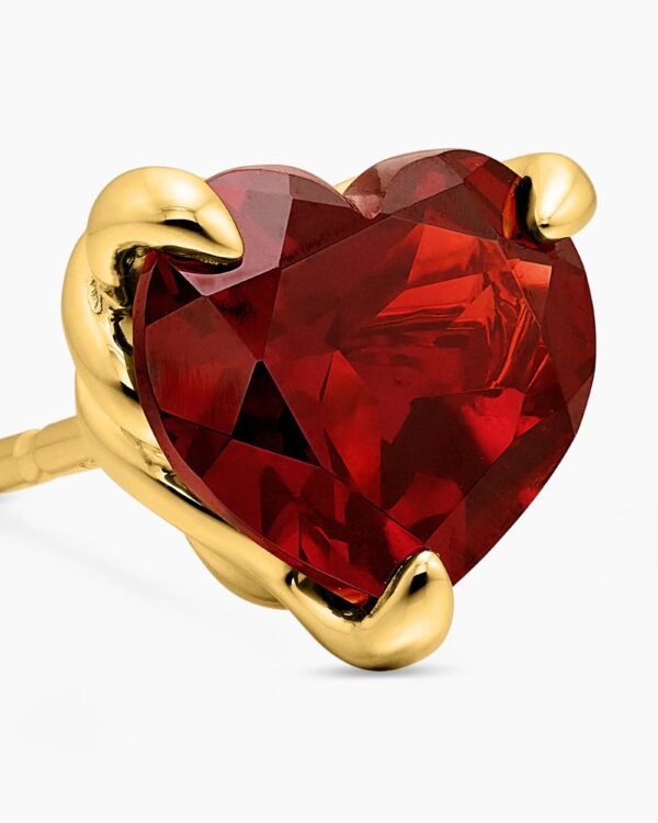 1C07BCDB-86D6-1748-1241-52A9177888F7.jpg Chatelaine® Heart Stud Earrings 18K Yellow Gold with Garnet, 8mm
