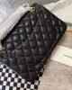 Chanel Classic Flap Handbag Grained Calfskin & Gold Metal