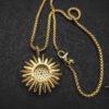 David Yurman  18K Yellow White Gold Diamond Large Starburst Pendant