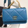 Chanel 19 WOC Flap Bag 20cm Goatskin Leather Spring/Summer Act 1 Collection, Blue