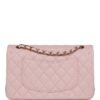 Medium Classic Double Flap Bag Light Pink Caviar Light Gold Hardware