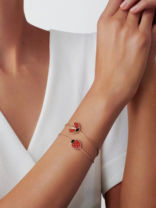 Lucky Spring bracelet, open wings ladybug