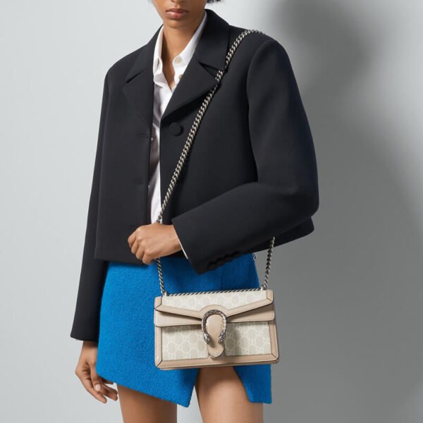 Gucci Dionysus Beige And White Canvas 25x14cm