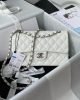 1EC66C45-C587-CCD7-DF09-DF53B6FD064B.jpg CHANEL SMALL CLASSIC FLAP HANDBAG SILVER METAL