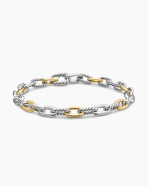 DY Madison&reg; Chain Bracelet Sterling Silver with 18K Yellow Gold