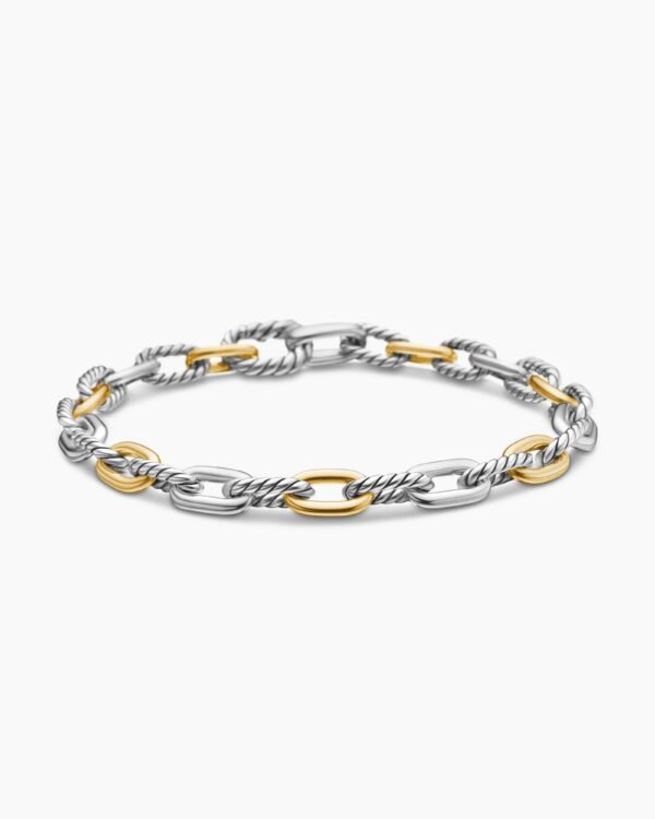 DY Madison&reg; Chain Bracelet Sterling Silver with 18K Yellow Gold