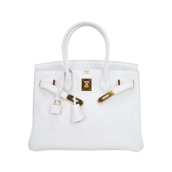 1F74A66A-4366-22AC-7133-AE9040DE2047.jpg Birkin 30 Bag White Clemence Leather with Gold Hardware