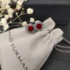 2032AE10-7E96-11C5-6204-17A122D90966.jpg Infinity Stud Earrings Sterling Silver with Garnets, 13mm