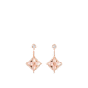 Color Blossom BB Star Ear Studs, Pink gold, pink Mother of pearl and diamonds