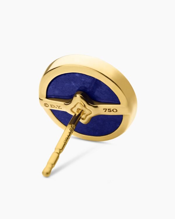 208DEBE0-BAD0-5933-2978-C3C5A075AB11.jpg Petite DY Elements® Stud Earrings 18K Yellow Gold with Lapis and Diamonds, 14mm