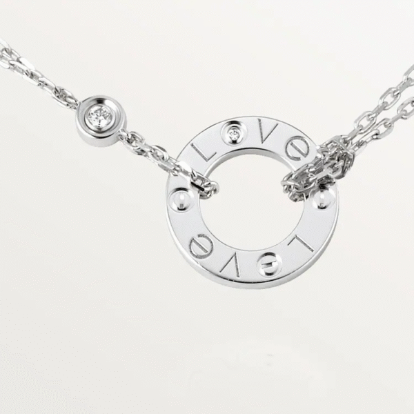 LOVE NECKLACE, 2 DIAMONDS