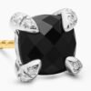 Petite Chatelaine&reg; Stud Earrings Sterling Silver with Black Onyx and Diamonds