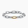 DY Madison&reg; Chain Bracelet Sterling Silver with 18K Yellow Gold