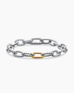 DY Madison&reg; Chain Bracelet Sterling Silver with 18K Yellow Gold