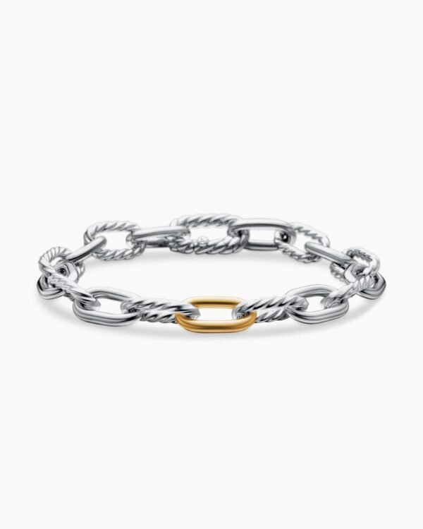 DY Madison&reg; Chain Bracelet Sterling Silver with 18K Yellow Gold