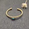 Cable Classics Bracelet with Blue Topaz and Diamonds 18K Yellow Gold 4mm