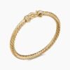 Buckle Cablespira&reg; Bracelet 18K Yellow Gold with Diamonds, 5mm