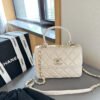 Flap Bag with Top Handle - Black