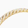 Sculpted Cable Bangle Bracelet 18K Yellow Gold with Diamonds,  6.2mm