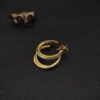 Pav&eacute; Crossover Hoop Earrings 18K Yellow Gold with Diamonds