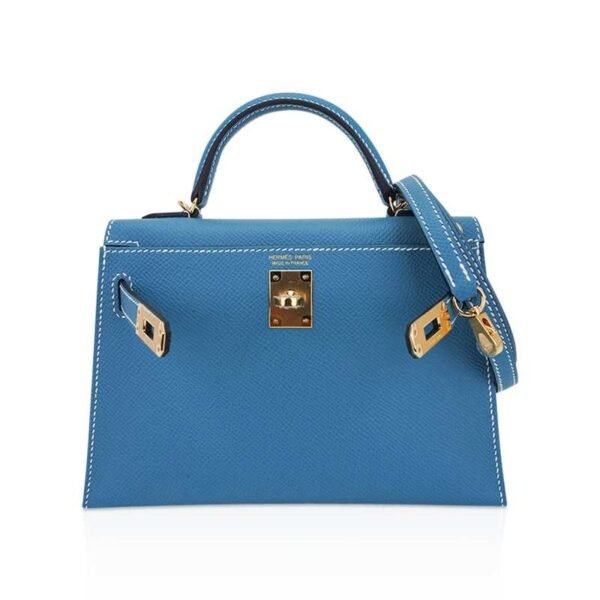 24AC626C-F44B-D7F0-1CC9-A9B918B7BC6F.jpg Mini Kelly 20 Bag Sellier New Blue Jean Epsom Leather with Gold Hardware